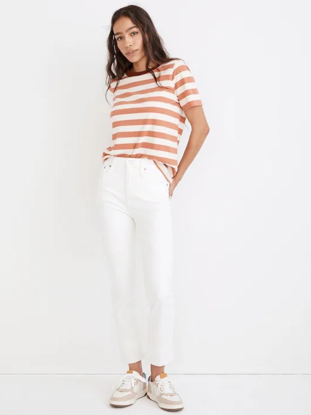 Madewell White curvy perfect vintage jeans